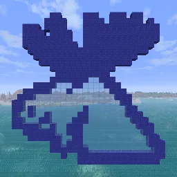 Minecraft mural with transparent blocks
